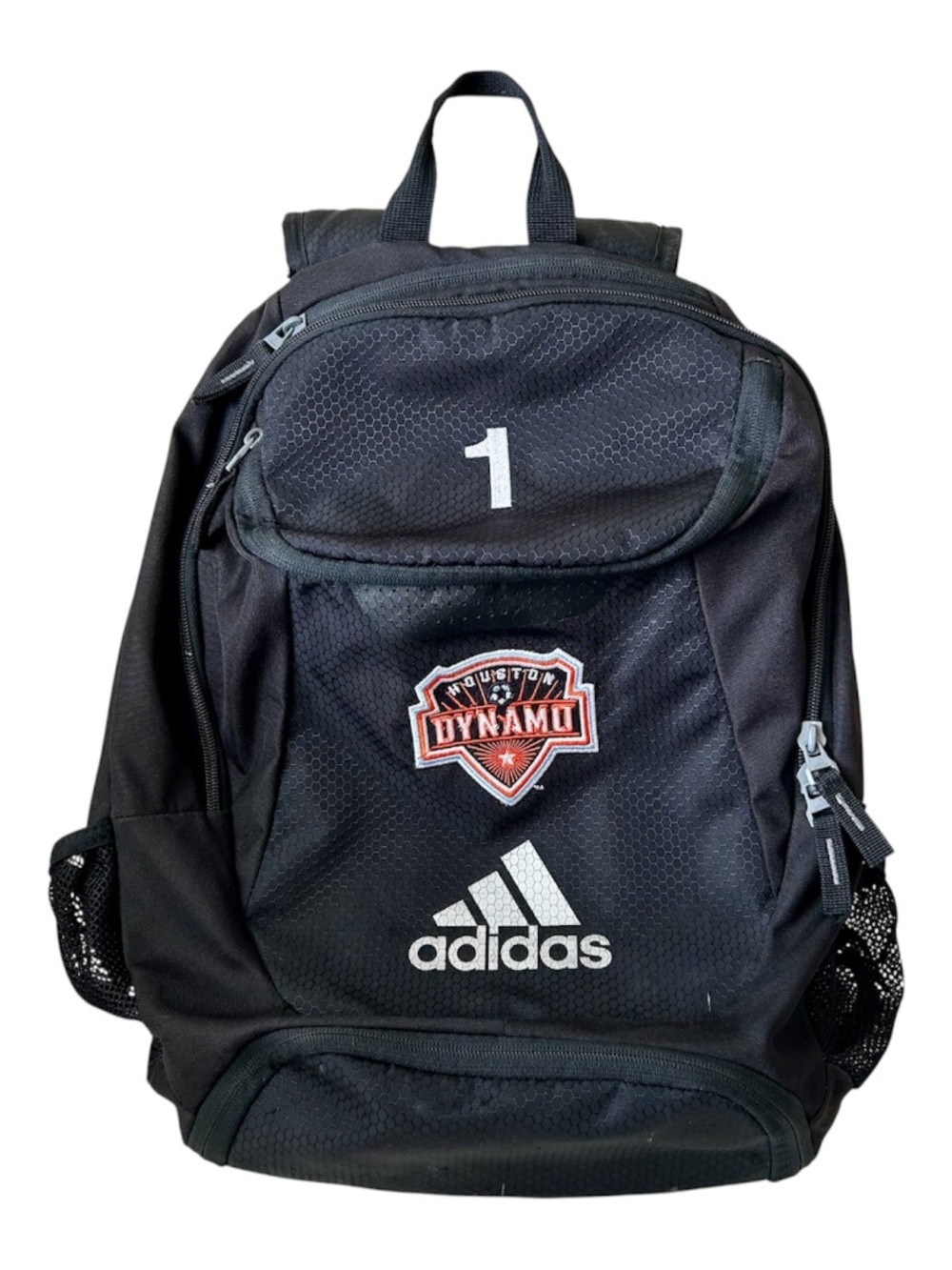 Houston Dynamo Backpack - Adidas - Shoe Pocket Ball Pocket Cup Holder Mesh Nylon